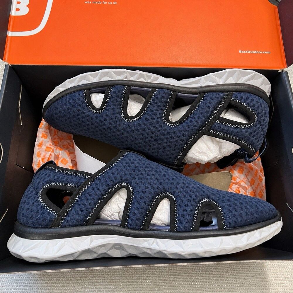 Bass Outdoor Hex Mesh Vent Sandal Sz 10 Hiking Walking Active Wear Navy Blue NIB